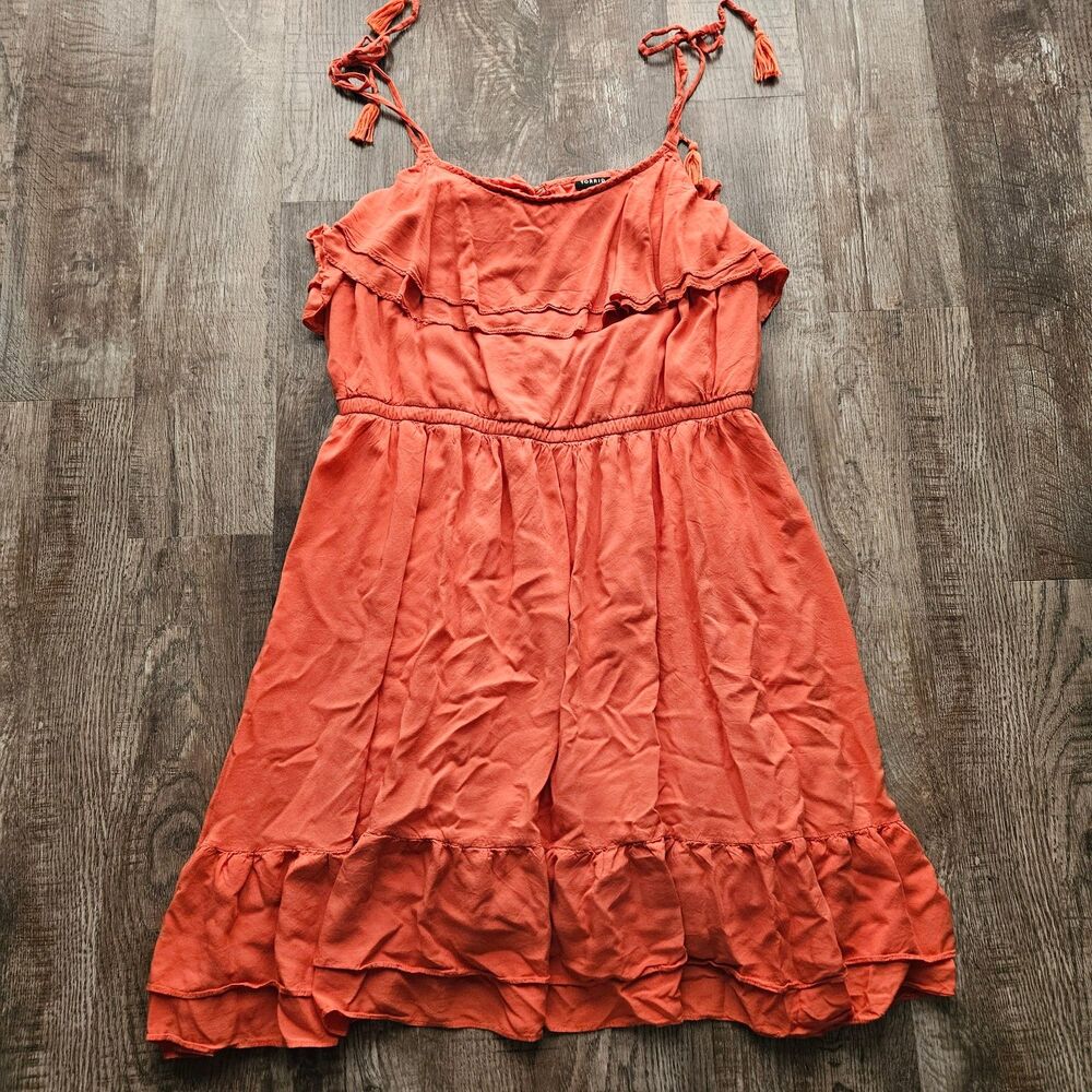 Torrid Coral Ruffle Tiered Dress